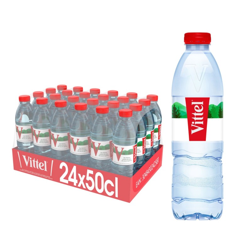 Vittel Eau minérale naturelle - Lot 24 bouteilles 50 cl