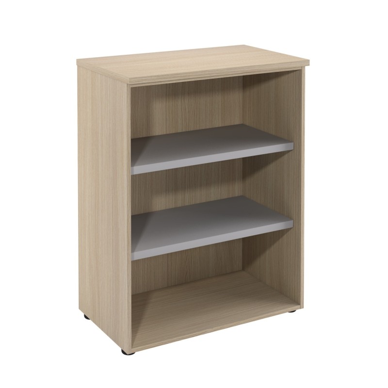 Bibliothèque mi-hauteur sans porte L.80 x P.48 x H.104 cm - Chêne