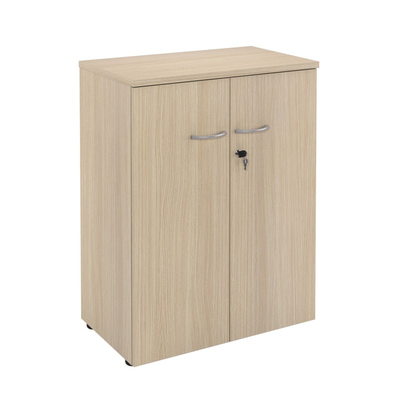 Armoire mi-hauteur portes battantes L.80 x P.48 x H.104 cm - Chêne