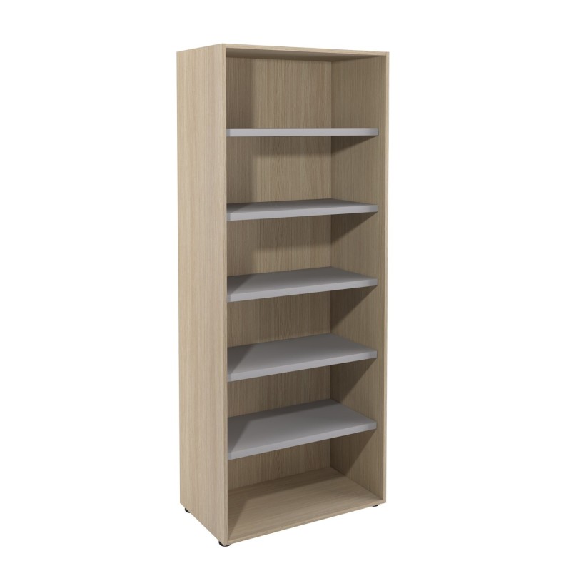 Bibliothèque haute sans porte L.80 x P.48 x H.201 cm - Chêne