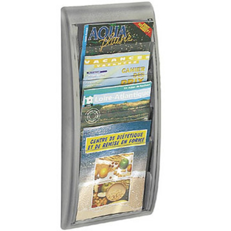 Paperflow Présentoir Quick Fit System - Mural - 4 cases A4 - Aluminium