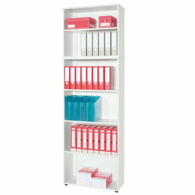 Placard Spacio - Bois - H. 250 x L. 80 cm - Corps Blanc - Sans porte