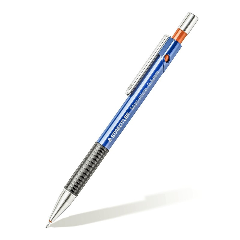 Staedtler Mars Mars Micro, porte-mines, mine B de 0,5 mm, corps bleu avec zone de préhension