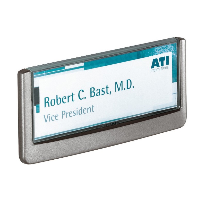 Durable Plaque de porte CLICK SIGN, fixation murale, 149 x 52,5 mm, graphite