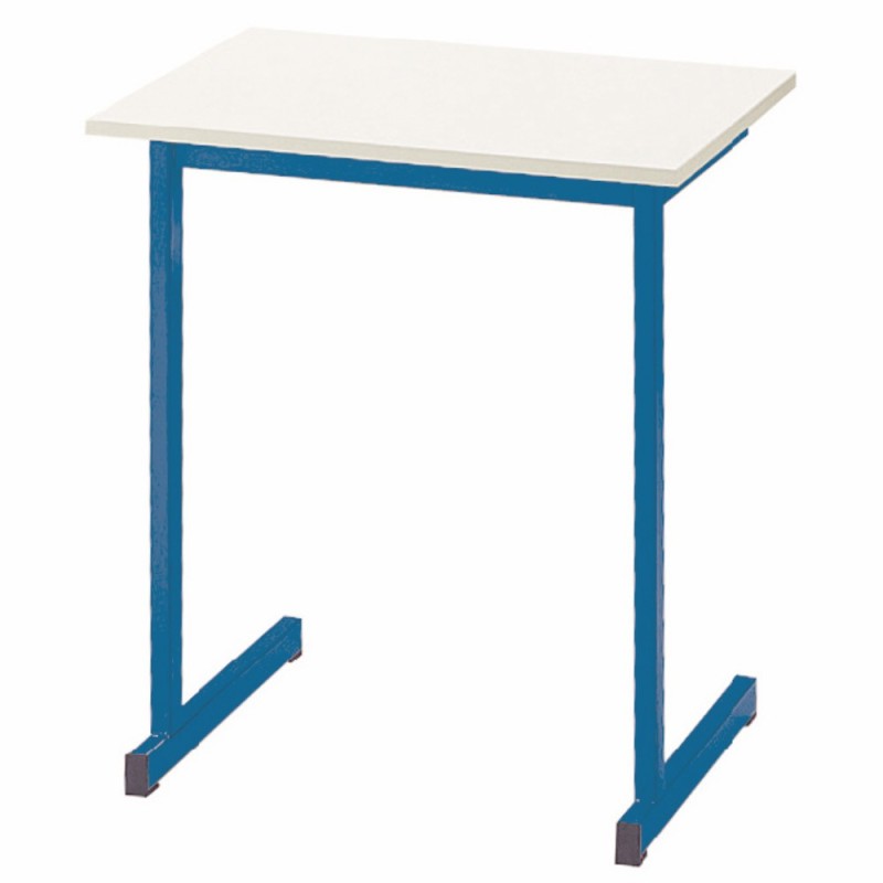 Table de formation 1 place - L.70 x P.50 cm - Plateau Sable - Pieds Bleu