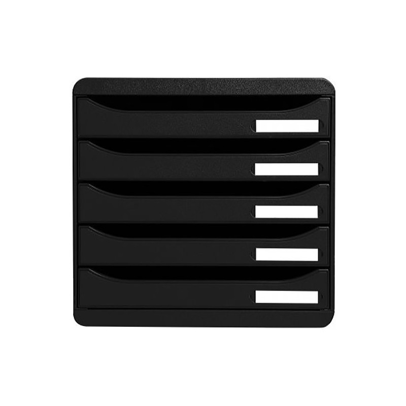 Exacompta Module de classement Big Box 5 tiroirs - corps et tiroirs noir