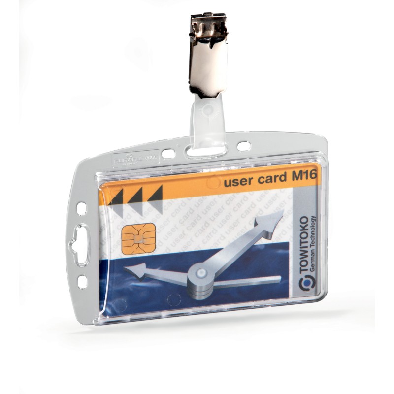Durable Boîte de 25 badges rigides de sécurité 1 carte