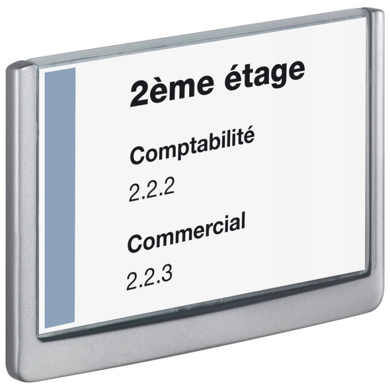 Durable CLICK SIGN, plaque de porte, plastique, A5 (210 x 148,5 mm), graphite