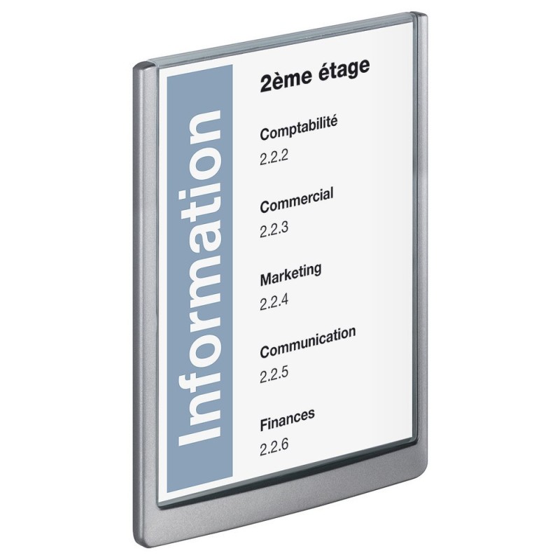 Durable CLICK SIGN, plaque de porte, plastique, A4 (210 x 297 mm), graphite