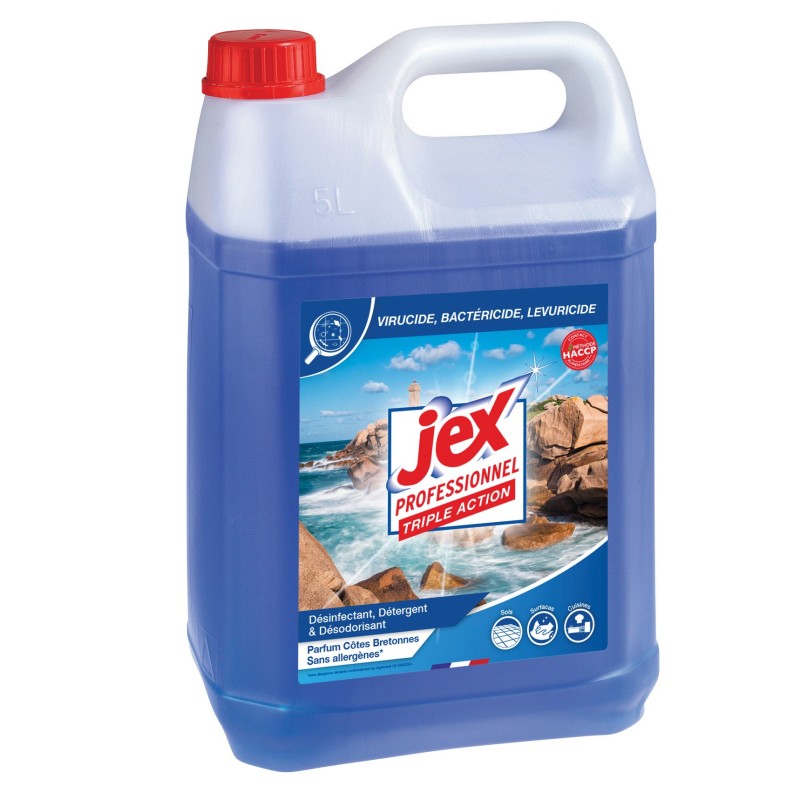 Jex Professionnel Triple action Nettoyant multi-usages désinfectant - Côtes Bretonnes - Bidon 5L