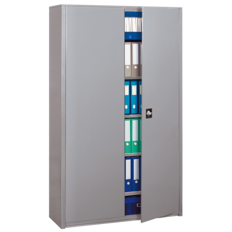 Armoire métal Maxi Classtout - A portes battantes  H. 198 x L. 120 cm - corps Aluminium - portes Aluminium