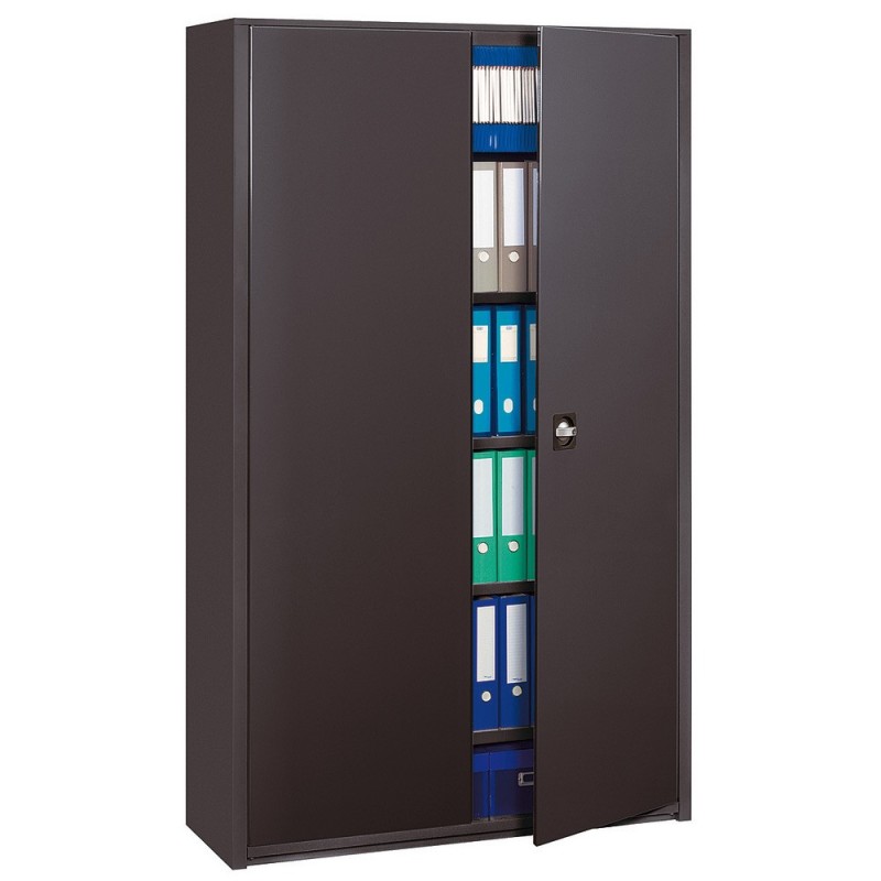 Armoire métal Classtout - A portes battantes - H. 198  x  L. 90 cm - Corps Anthracite - Portes Anthracite