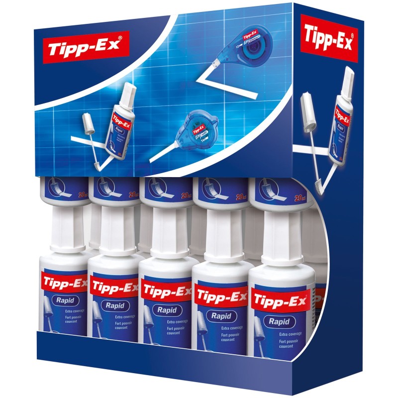 Tipp-Ex Flacon Correcteur TIPPEX EX Rapid (Pack de 15 + 5 GRATUITS)