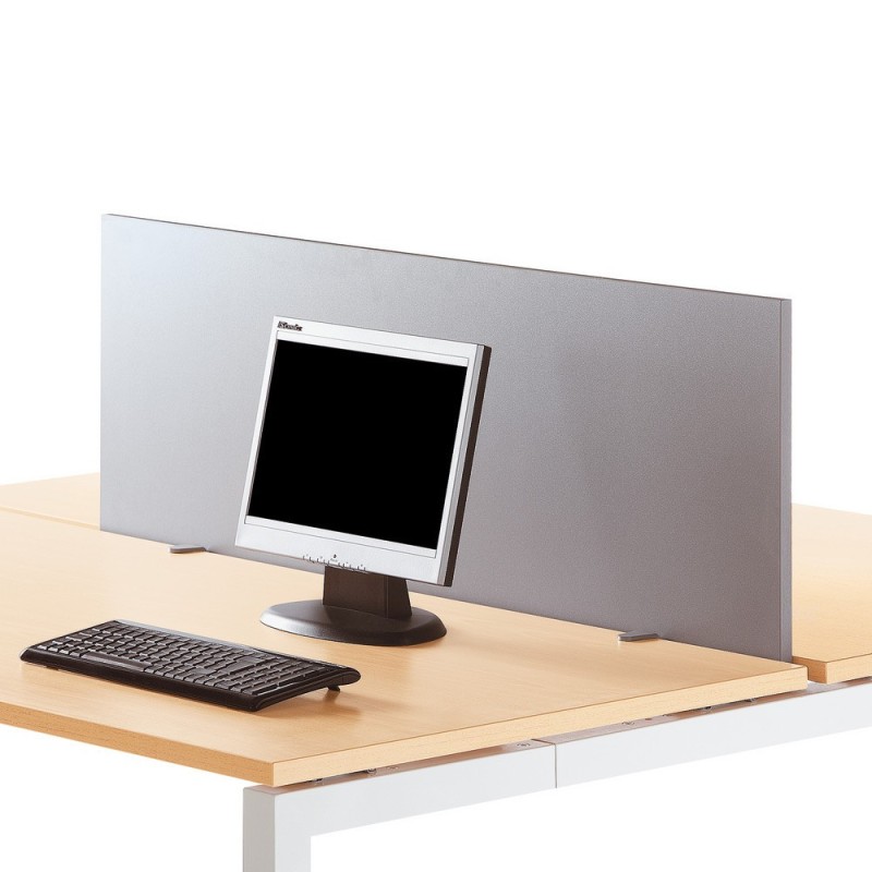 Panneau écran pour bureau L. 140 cm finition "Aluminium"