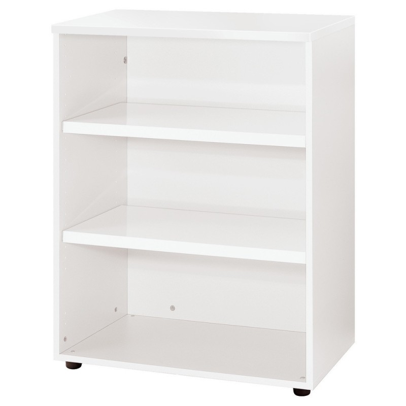 Meuble mi-hauteur Actual sans portes - H.102 x L.80 x P.47 cm - Corps Blanc - Top Blanc