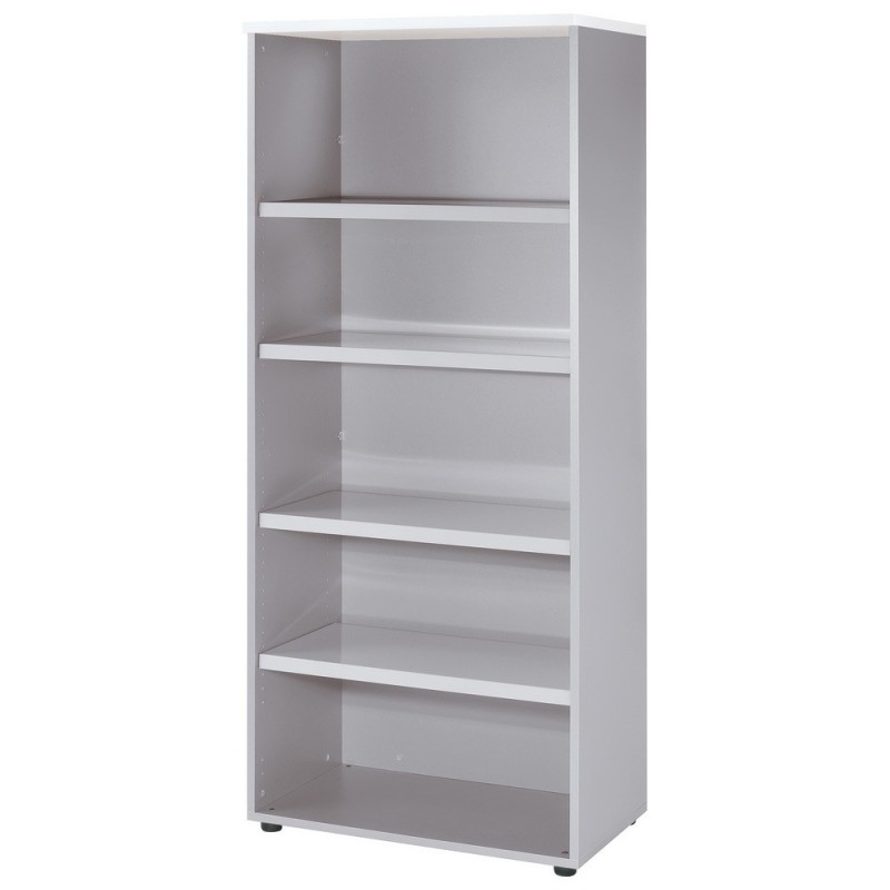 Meuble haut Axiome - L.80 x H.180 cm - Sans porte - Corps Aluminium - Top Blanc