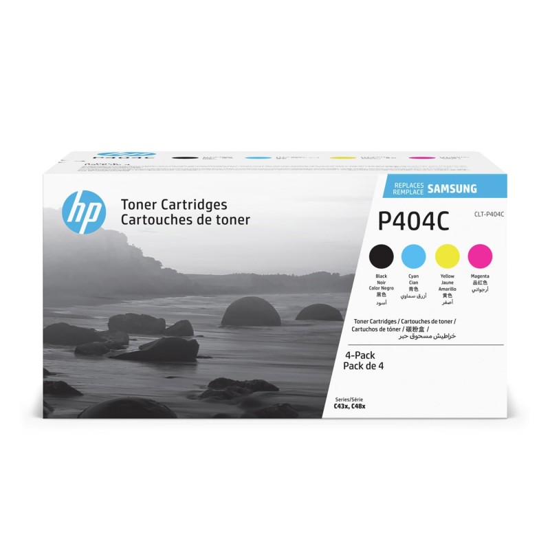 Samsung CLT-P404C Toner authentique SU810A - Pack de 4 (Noir, Cyan, Magenta, Jaune)
