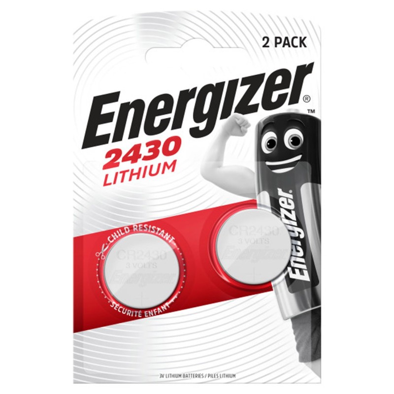 Energizer Pile bouton Lithium CR 2430 - Lot de 2