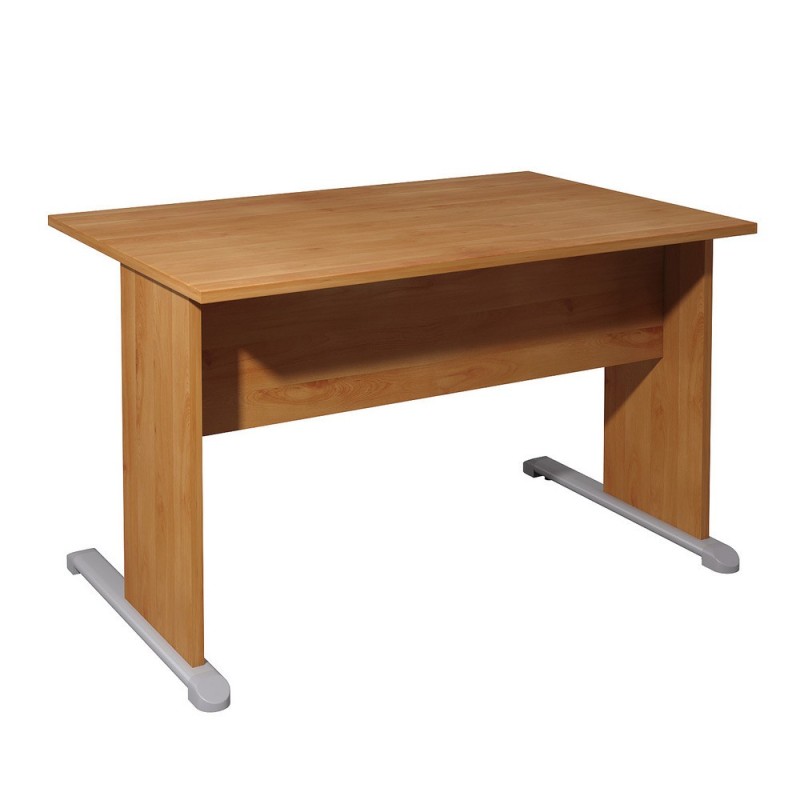 Bureau droit Pronto Bois - L.140 x P.80 cm - Plateau Aulne - Pieds L Aulne