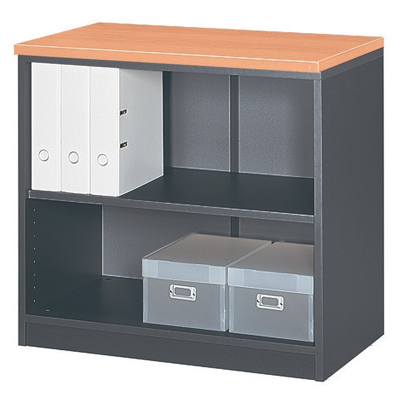 Meuble bas Activity sans portes - H.73 x L.80 x P.45 cm - Corps Anthracite