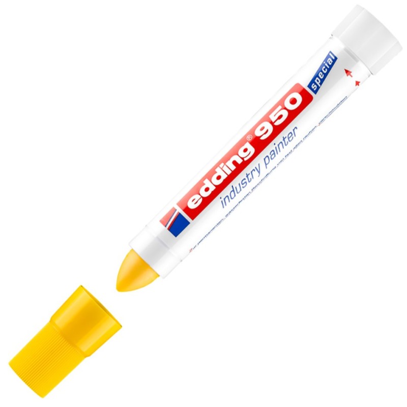 edding Marqueur peinture pour l'industrie 950 à pointe ogive 10 mm jaune