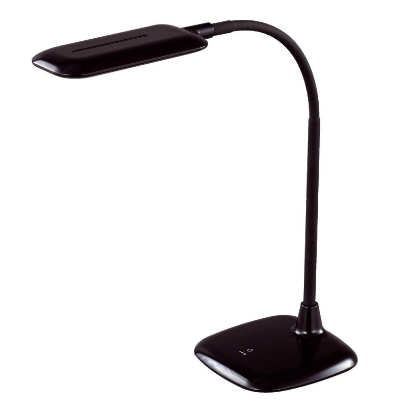 Aluminor Lampe de bureau Mika - Led intégrée - 6W - Bras flexible - Noir