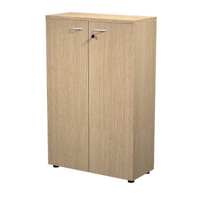Armoire mi-hauteur Pronto - L.80 x H.120 cm - 2 portes - Chêne