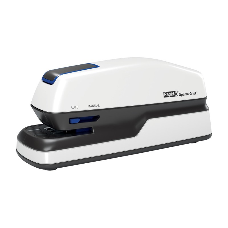 Rapid Agrafeuse électrique Optima Grip - Capacité 20 feuilles - Blanc