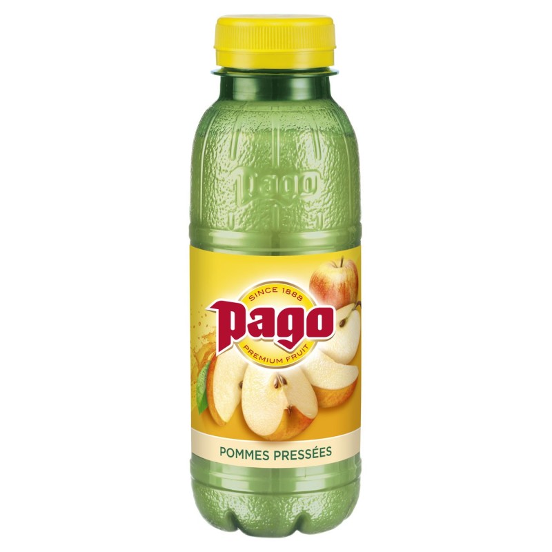 Pago Jus de pommes pressées en bouteille 33 cl - lot de 12