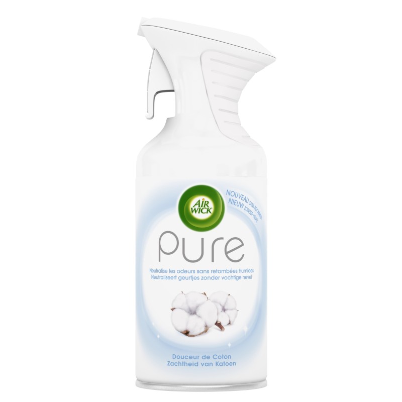 Air Wick Désodorisant aérosol Pure - 250 ml - Douceur de Coton