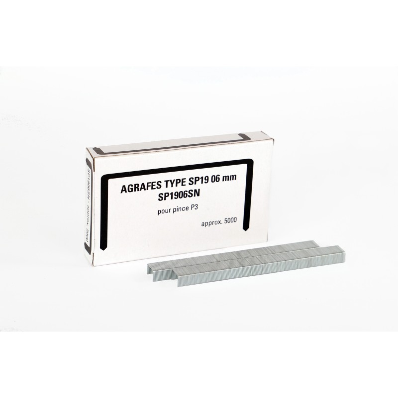 Bostitch Agrafes SP 19 1/4'', pour pince P3 - Boîte de 5000