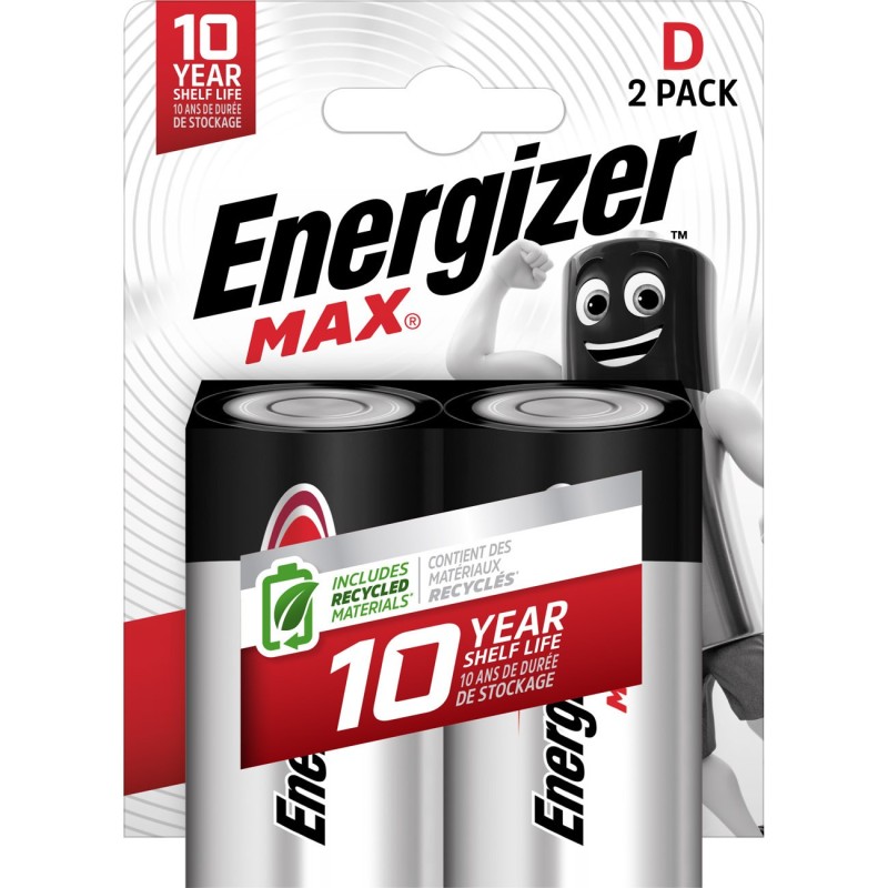 Energizer Pile alcaline D / LR20 Max - Lot de 2