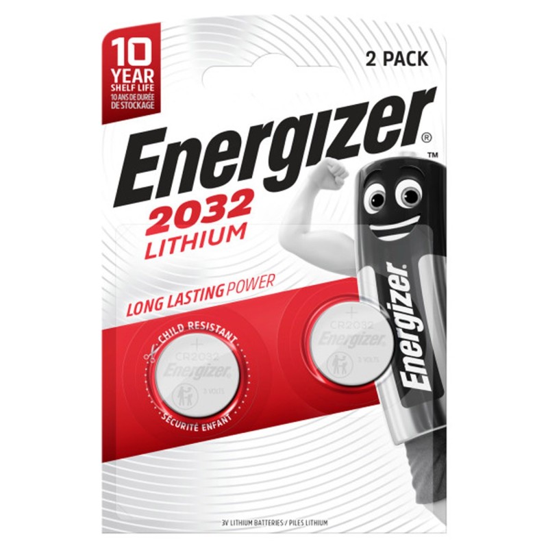 Energizer Pile bouton Lithium CR 2032 - Lot de 2