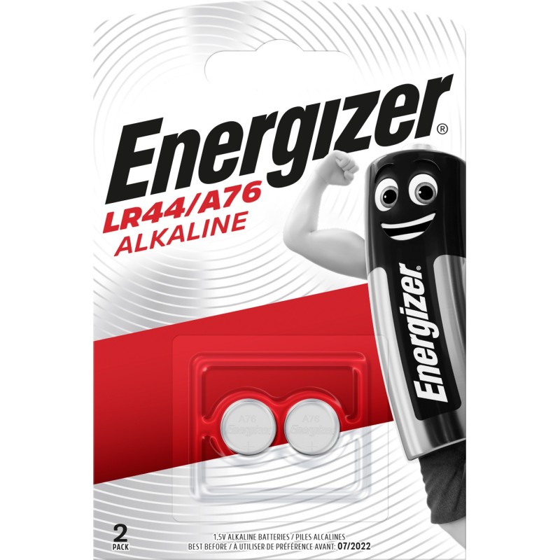 Energizer Pile bouton LR44 /A76 - Lot de 2