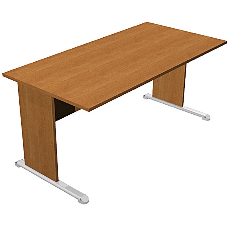Bureau droit Pronto Bois - L.120 x P.80 cm - Plateau Aulne - Pieds L Aulne