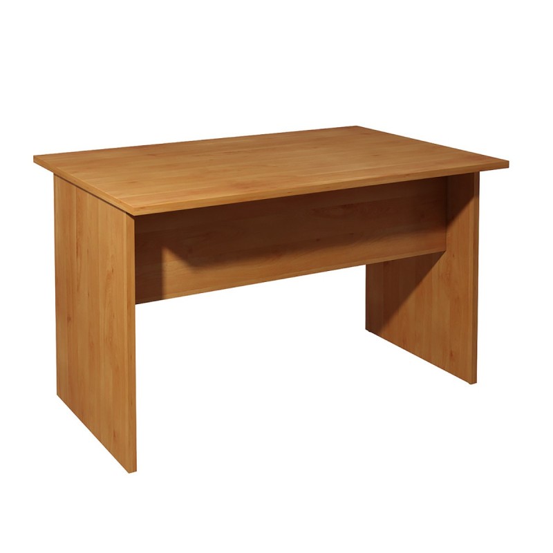 Bureau droit Pronto Bois - L.120 x P.80 cm - Plateau Aulne - Pieds panneaux Aulne