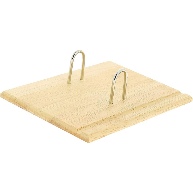 Wonday Socle pour bloc éphéméride de bureau - 2 anneaux - Bois