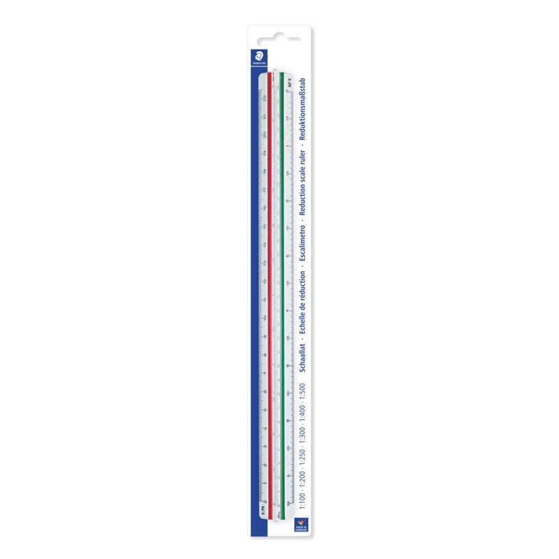 Staedtler Règle à échelle de réduction Mars® 561 avec code couleur 30 cm