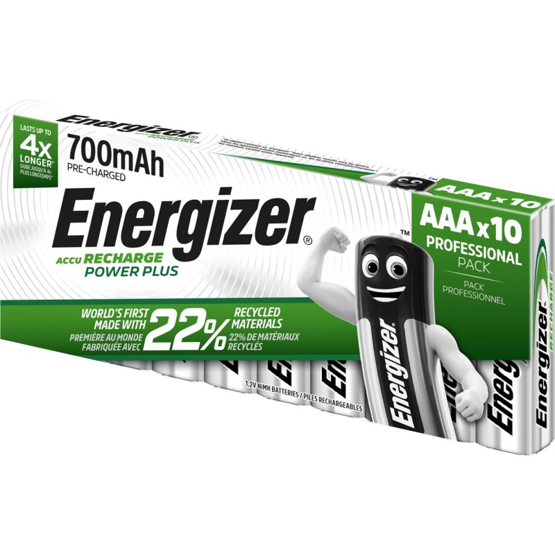 Energizer Pile rechargeable AAA / HR3 Power Plus - 700 mAh - Lot de 10