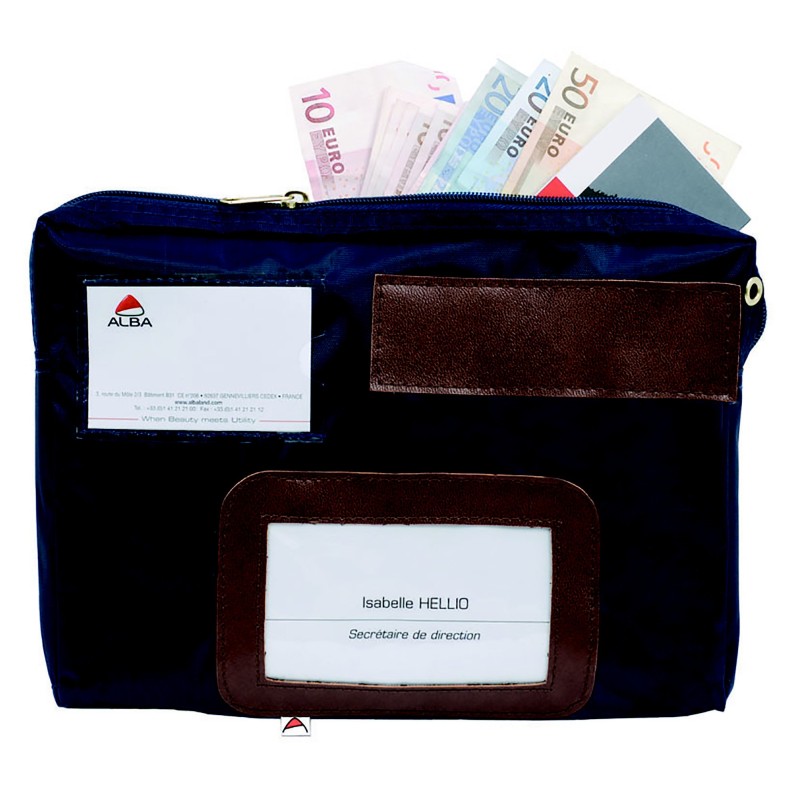 Alba Pochette caisse en nylon imperméable  - 27 x 18,5 cm bleu