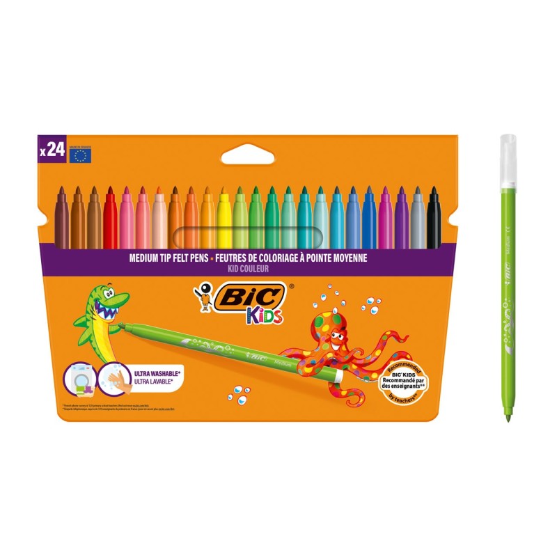 BIC Feutres  KID COULEUR - Pochette de 24 feutres.