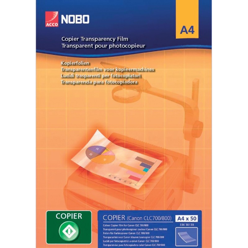 Nobo Boîte de 100 transparents pour copieur