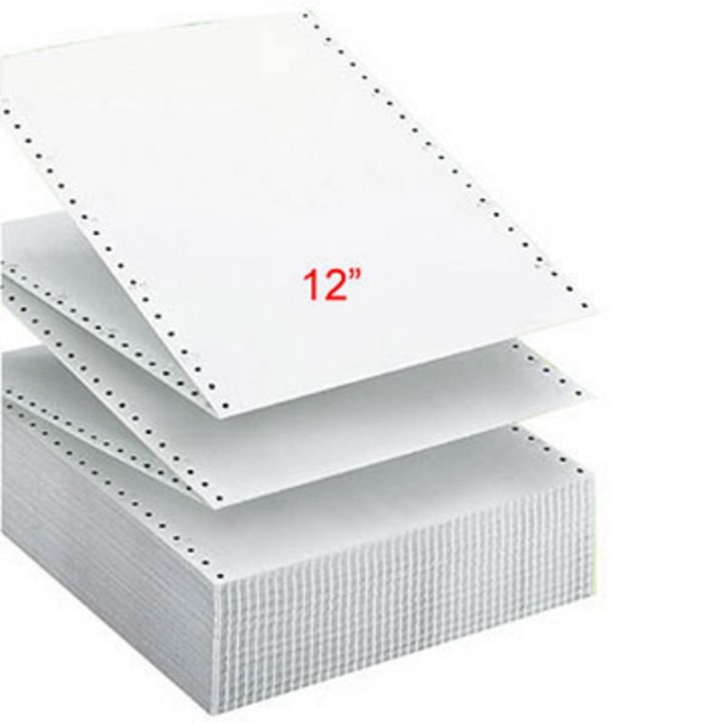 Exacompta Papier Listing 305 x 240 mm Blanc, 2 plis autocopiants : 56+57g/m² Carton de 1000 Feuilles