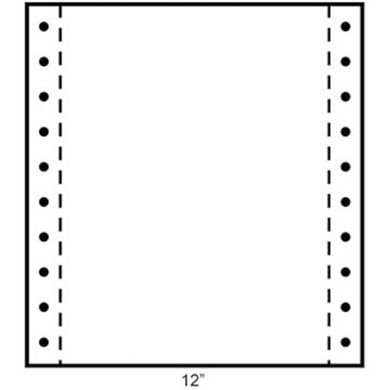 Exacompta Papier Listing 240 x 305 mm Blanc 3 plis autocopiants : 56+53+57g/m² - Carton de 1000 Feuilles