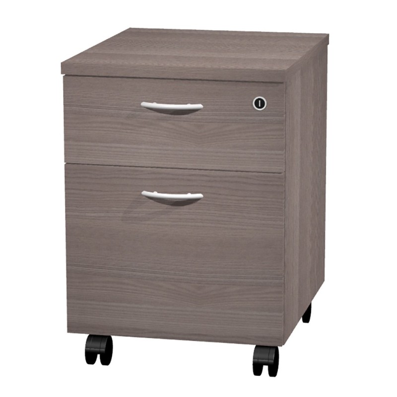 Caisson mobile Pronto - L.43 x P.42 x H.60 cm - 2 tiroirs - Cendre