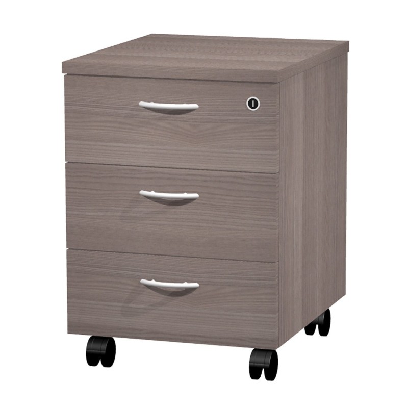 Caisson mobile Pronto - L.43 x P.42 x H.60 cm - 3 tiroirs - Cendre