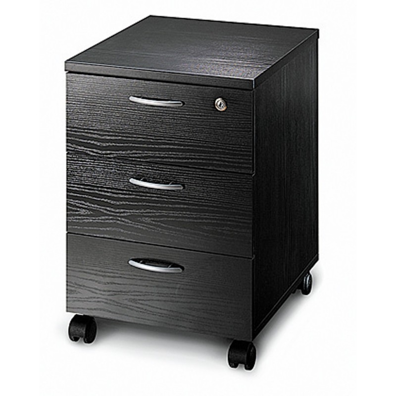 Caisson mobile Pronto - L.43 x P.42 x H.60 cm - 3 tiroirs - Noir