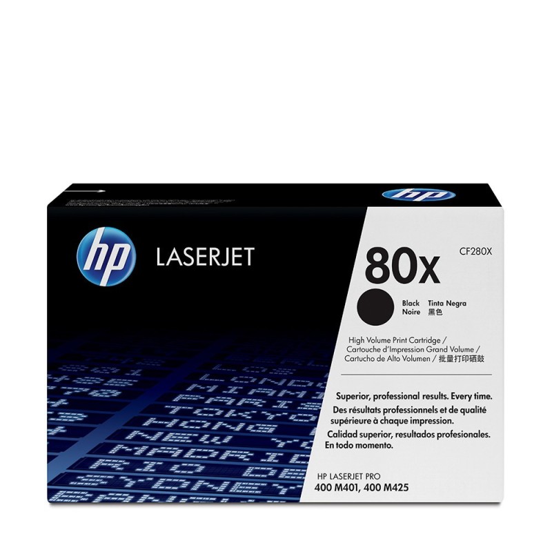 HP 80X Toner authentique grande capacité CF280X - Noir