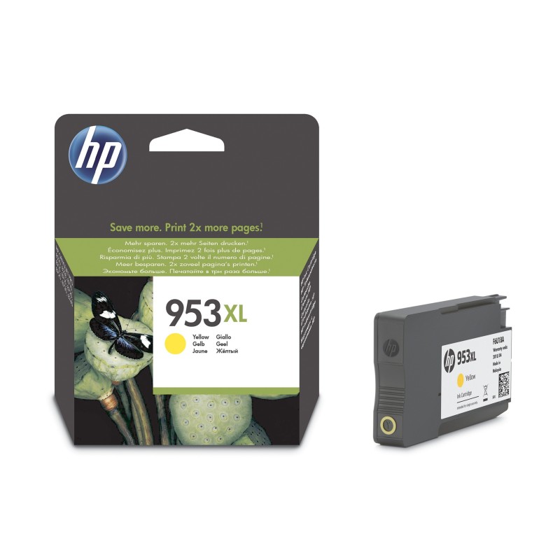 HP 953XL Cartouche d'encre authentique grande capacité F6U18AE - Jaune