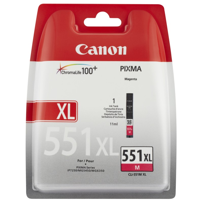Canon CLI-551XL Cartouche d'encre authentique grande capacité 6445B001 - Magenta